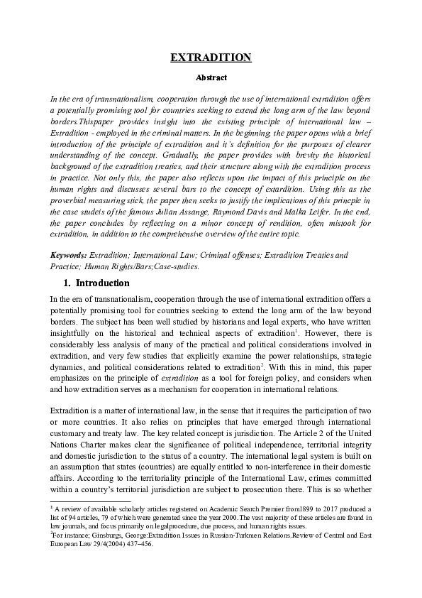 (DOC) Extradition