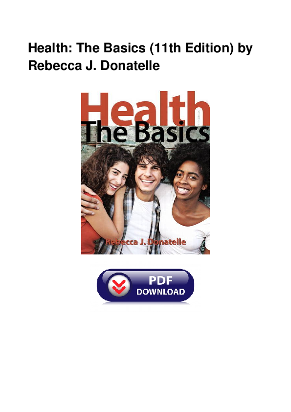 health the basics 11th edition pdf free download
