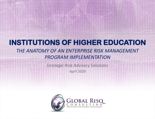(PDF) INSTITUTIONS OF HIGHER EDUCATION Strategic Risk Advisory Solutions