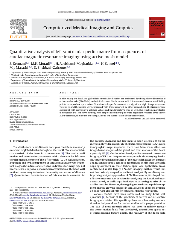 (PDF) Quantitative analysis of left ventricular performance from ...