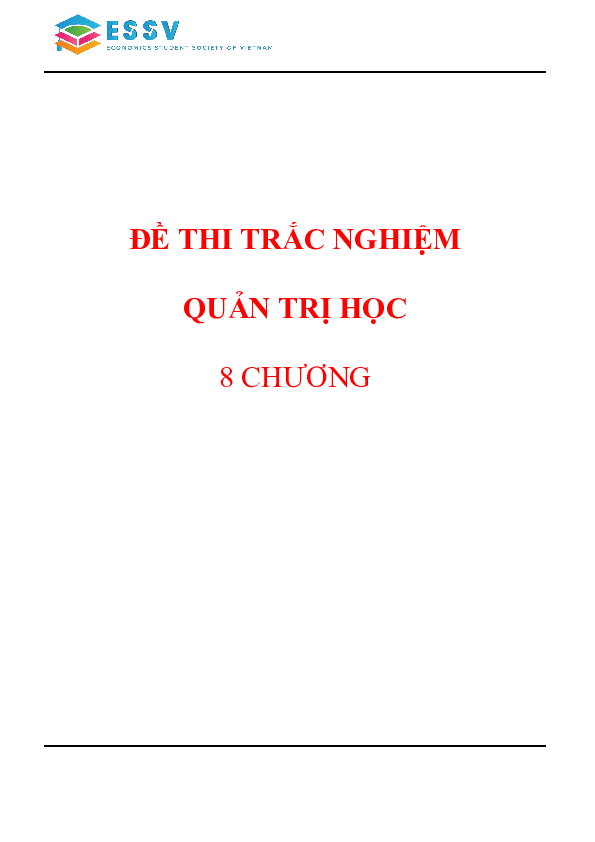 First page of “Trac nghiem quan tri hoc aKI”