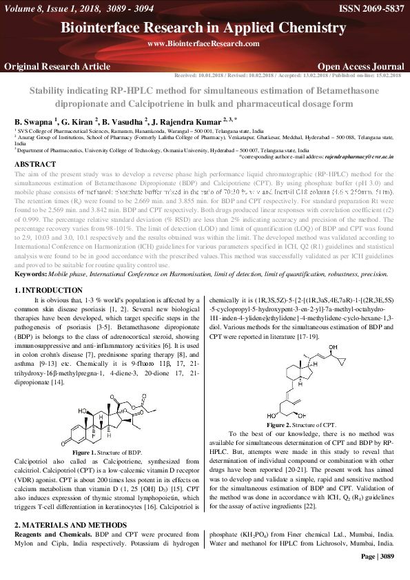 (PDF) Stability indicating RPHPLC method for simultaneous estimation