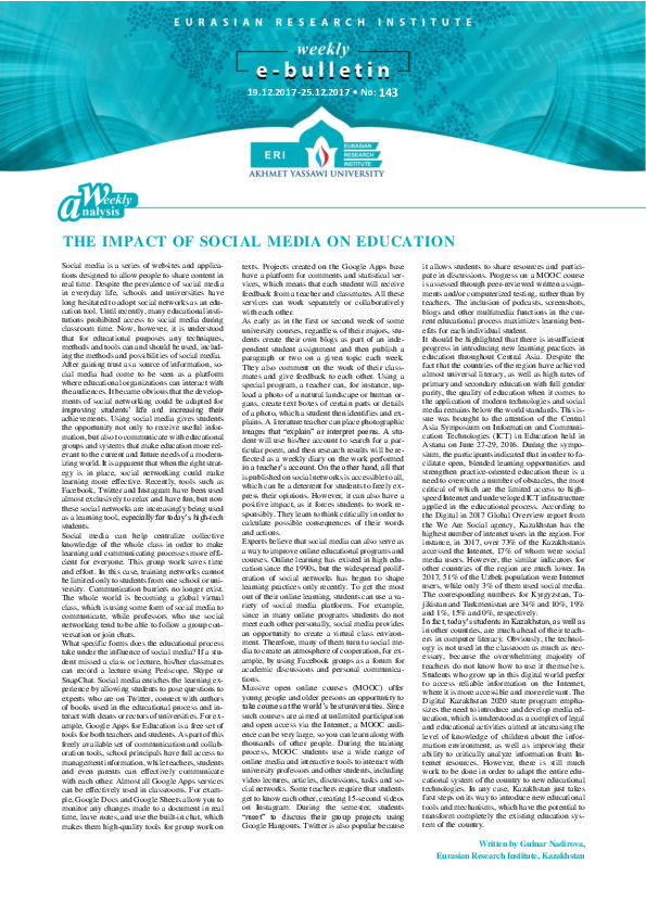 (PDF) THE IMPACT OF SOCIAL MEDIA ON EDUCATION