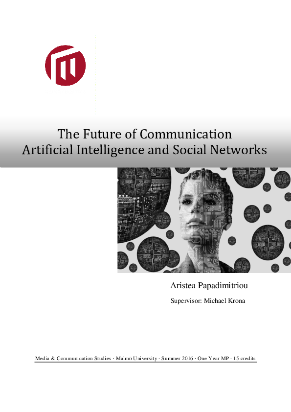 (PDF) Aristea Papadimitriou The Future of Communication Artificial ...