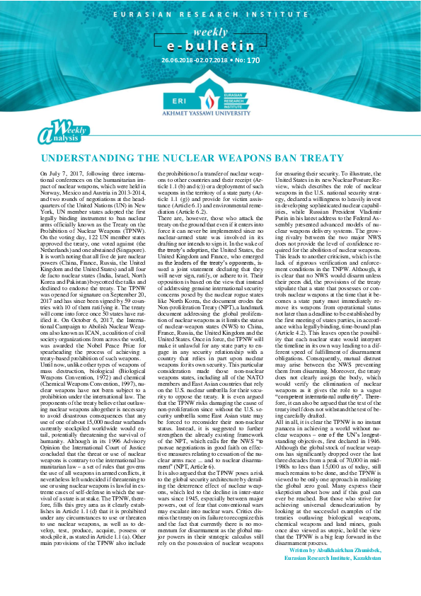 (PDF) UNDERSTANDING THE NUCLEAR WEAPONS BAN TREATY