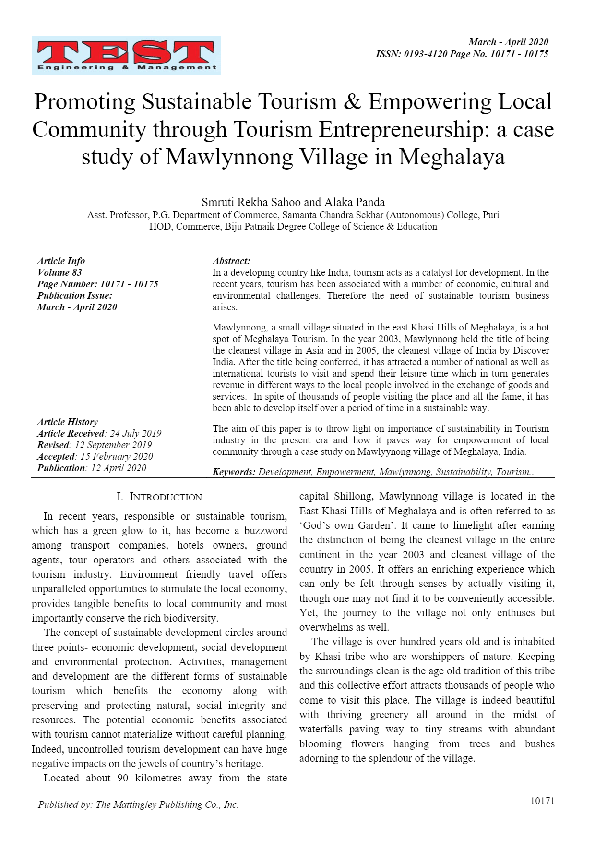 (PDF) Promoting Sustainable Tourism & Empowering Local Community ...