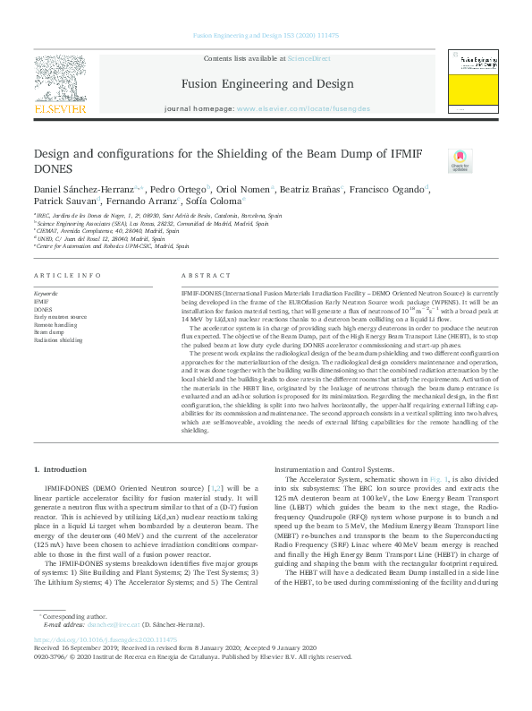 (PDF) Design and configurations for the Shielding of the Beam Dump of ...