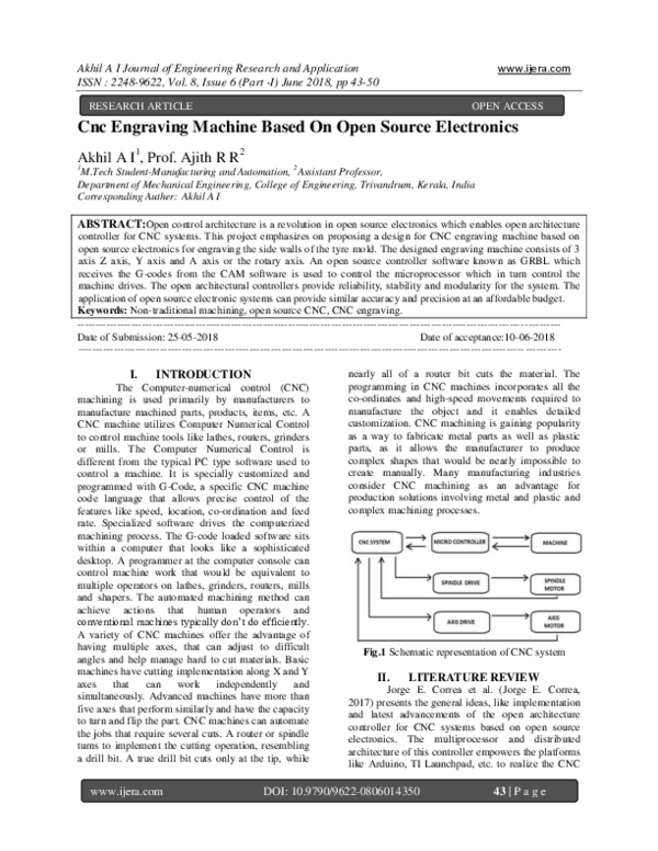 Pdf Cnc Engraving Machine Based On Open Source Electronics