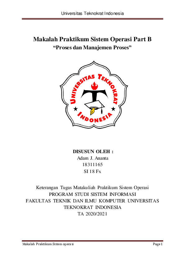 Pdf Makalah Praktikum Sistem Operasi Process And Management Process Part B Adam J Ananta Academia Edu
