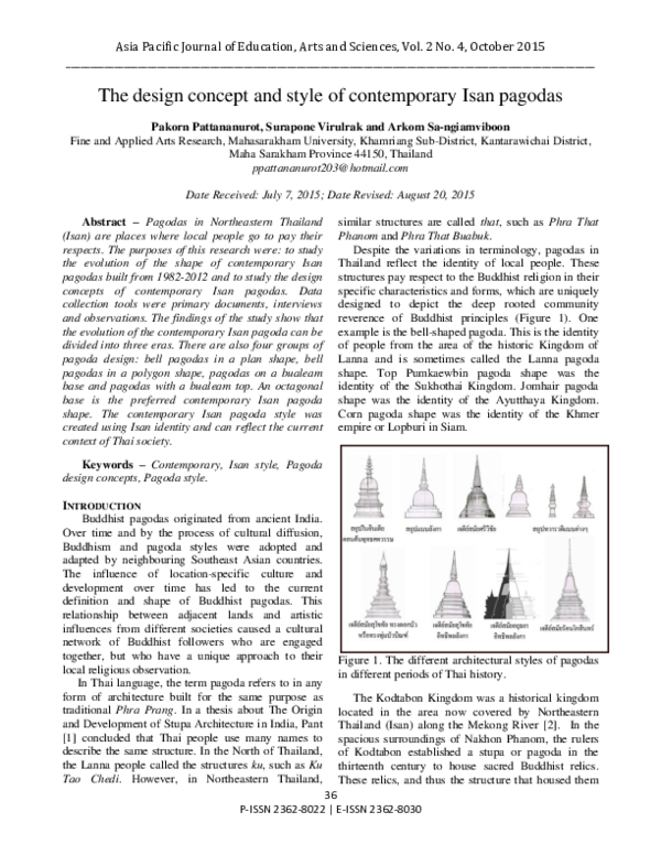 (PDF) The design concept and style of contemporary Isan pagodas
