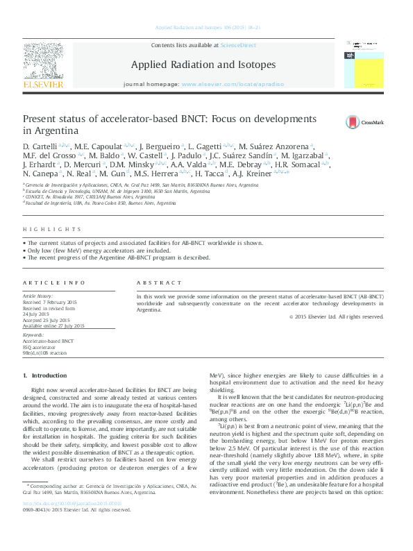 (PDF) Present status of accelerator-based BNCT: Focus on developments ...