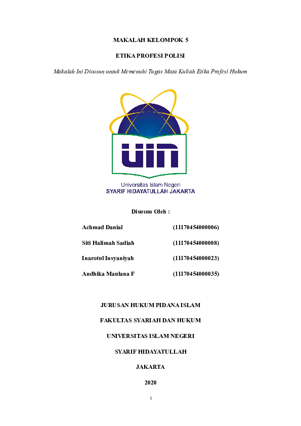Etika Profesi Polisi Kel Inarotul Insyaniyah Academia Edu