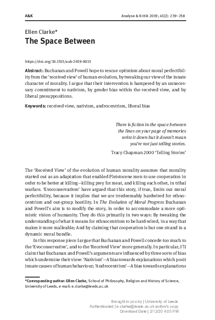 (PDF) The space between