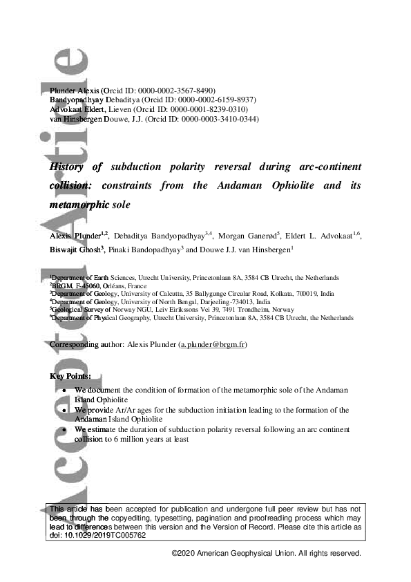 (PDF) History of subduction polarity reversal during arc-continent ...