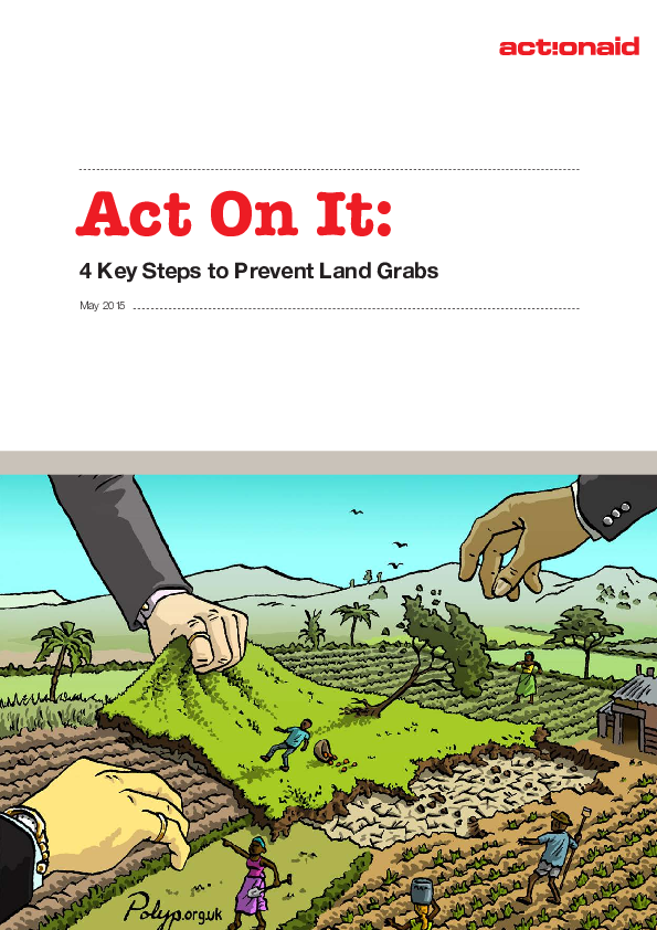 (PDF) Act On It 4 Key Steps to Prevent Land Grabs 2 Act On It 4 Key