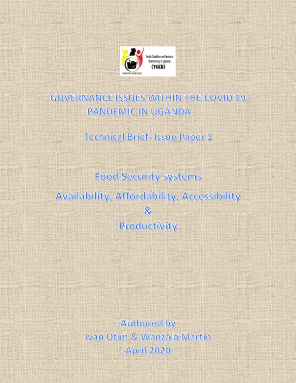 (PDF) Governance issues within the COVID 19 pandemic Food security ...