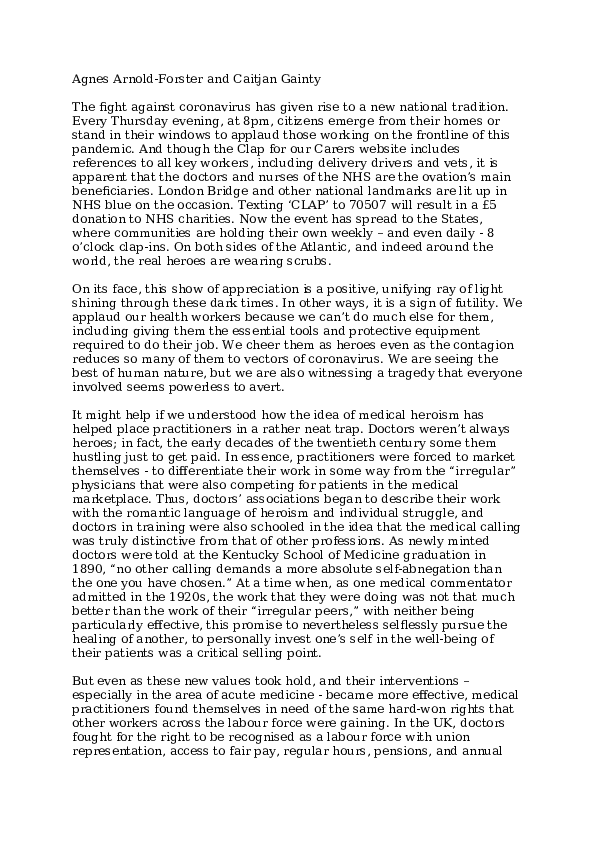 (DOC) Heroes Agnes ArnoldForster and Caitjan Gainty Academia.edu