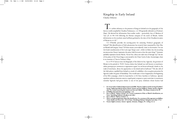 Kingship in Early Ireland