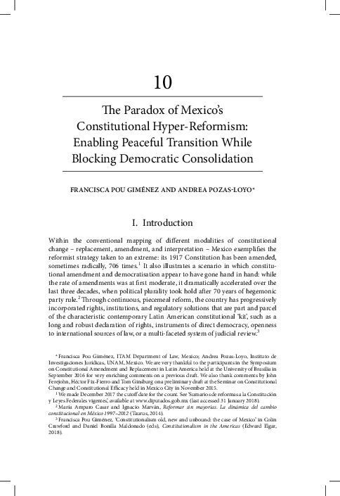 (PDF) The Paradox of Mexico's Constitutional Hyper-Reformism: Enabling ...