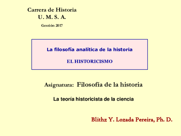 (PDF) Asignatura: Filosofía de la historia | Blithz Lozada - Academia.edu
