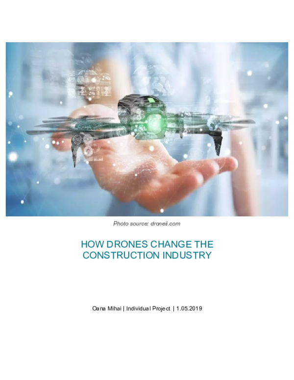 (DOC) HOW DRONES CHANGE THE CONSTRUCTION INDUSTRY