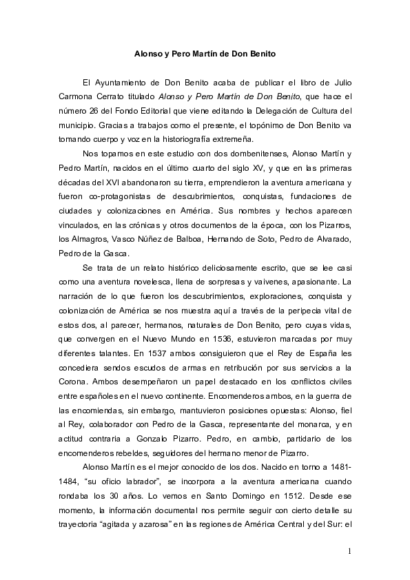 (PDF) Alonso y Pero Martín de Don Benito