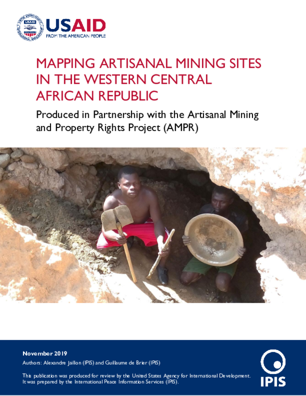 (PDF) MAPPING ARTISANAL MINING SITES IN THE WESTERN CENTRAL AFRICAN ...