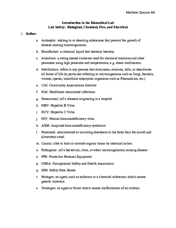 (PDF) Lab Safety WS