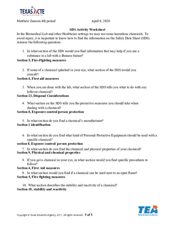 PDF) SDS Assignment Part | Matthew Zamora - Academia.edu