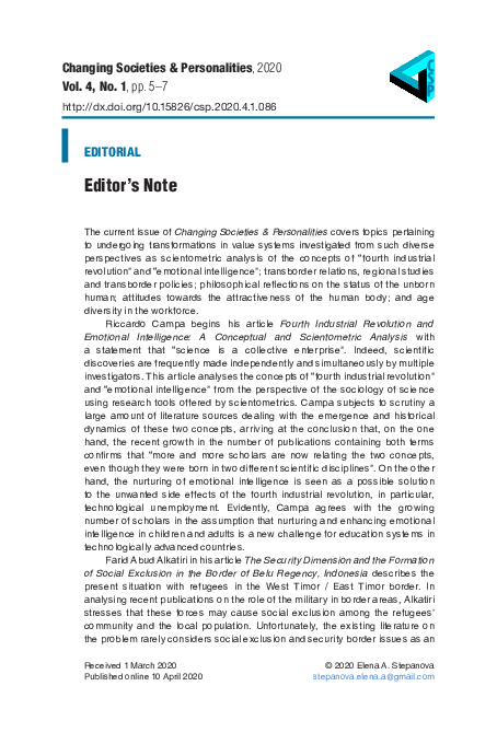 (PDF) Editorial
