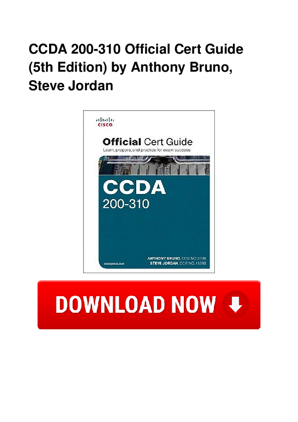 Pdf Ccda 200 310 Official Cert Guide 5th Edition By Anthony Bruno