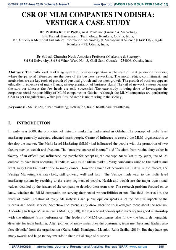 Case study on vestige 08 picture
