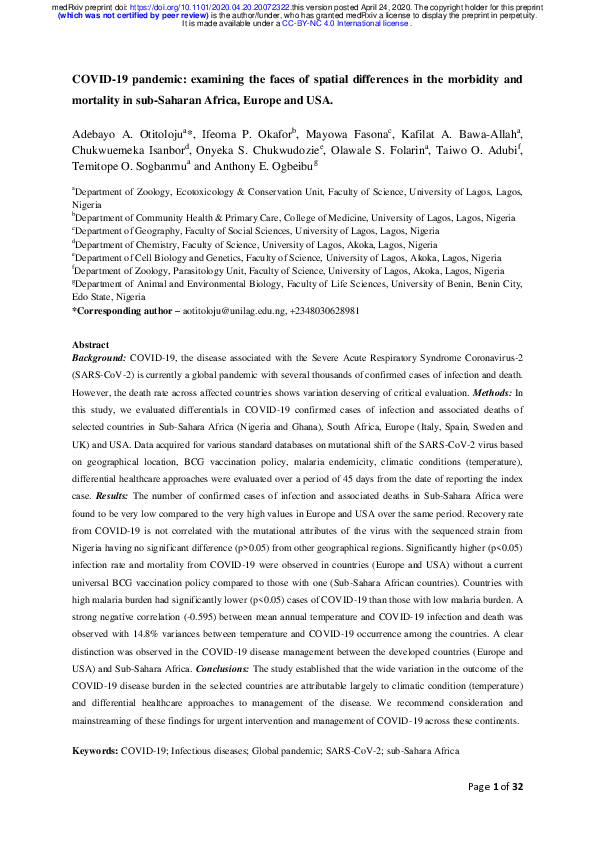 (PDF) COVID-19 pandemic: examining the faces of spatial differences in ...