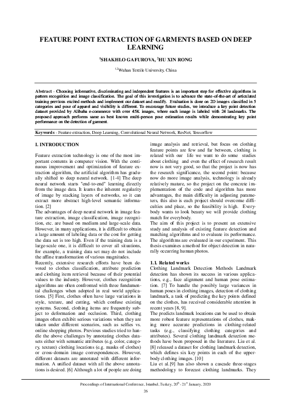 (PDF) FEATURE POINT EXTRACTION OF GARMENTS BASED ON DEEP LEARNING