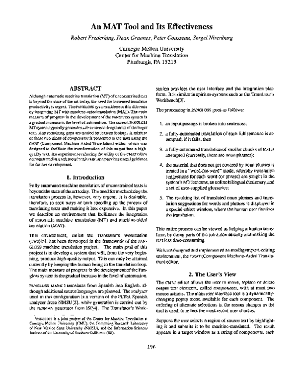 (PDF) An MAT tool and its effectiveness