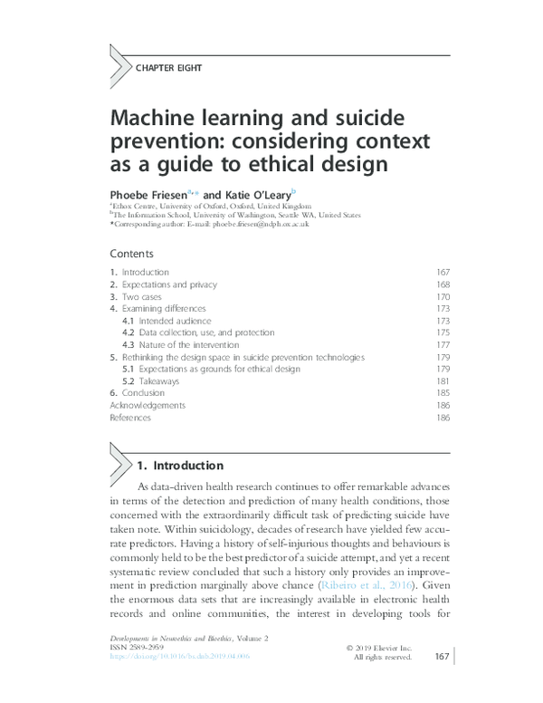 (PDF) Machine learning and suicide prevention: considering context as a ...