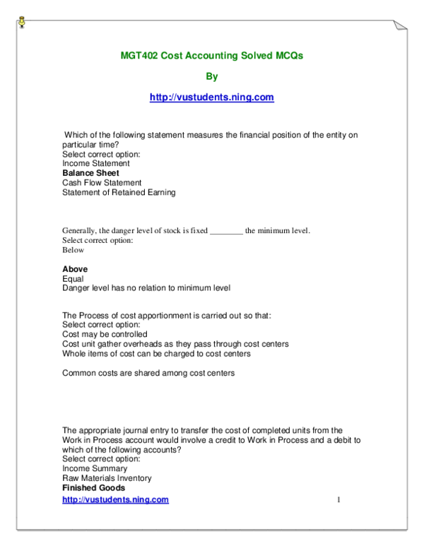 Mgt402 quiz solved mega file picture