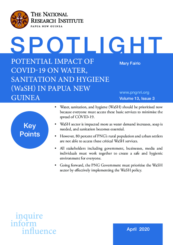 (PDF) Potential Impact of COVID-19 on Water, Sanitation and Hygiene ...