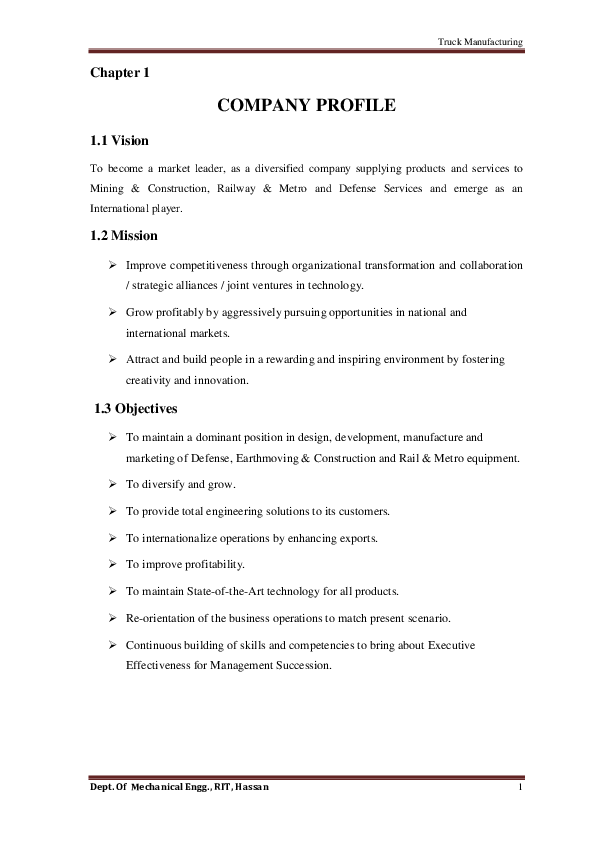 (PDF) COMPANY PROFILE 1.1 Vision Pramod H J Academia.edu