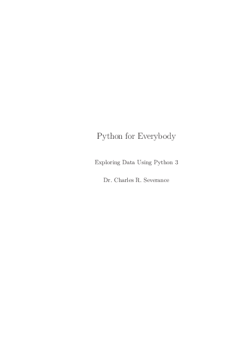 (PDF) Python for Everybody