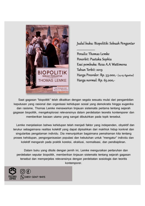 (PDF) Biopolitik: Sebuah Pengantar