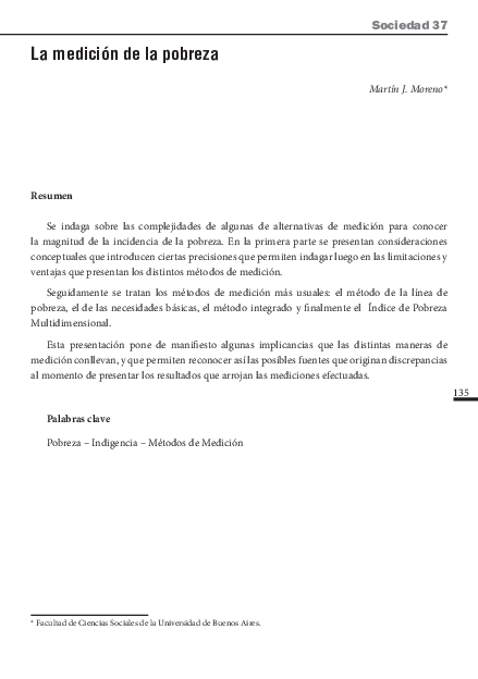 (PDF) Sociedad 37 La medición de la pobreza