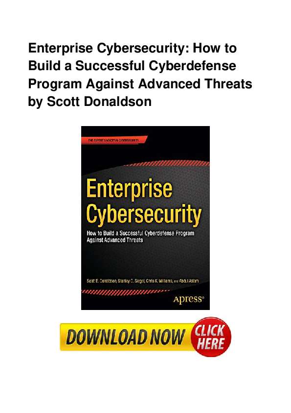 (PDF) Enterprise Cybersecurity How To Build A Successful Cyberdefense ...
