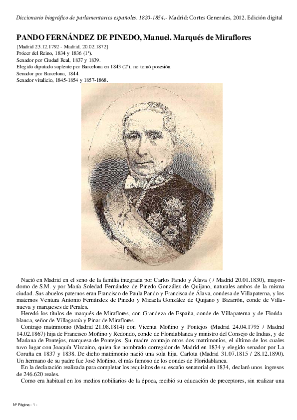 (PDF) Manuel Pando Fernández de Pinedo, marqués de Miraflores