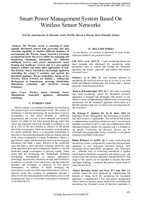 (PDF) Smart Power Management System Based On Wireless Sensor Networks