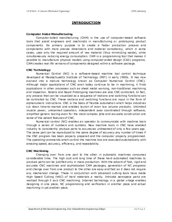 (PDF) CAM LAB MANUAL