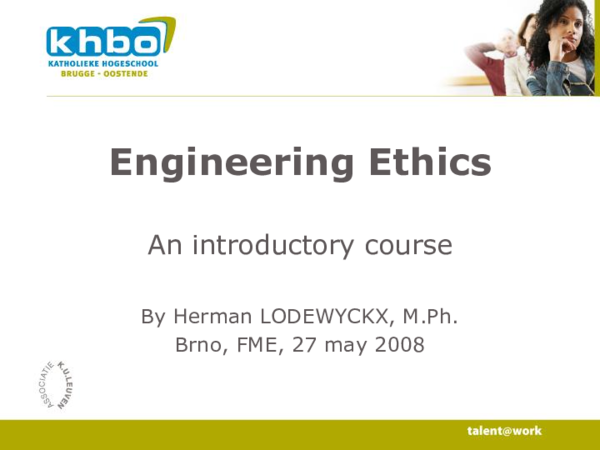 (PDF) Engineering Ethics An introductory course