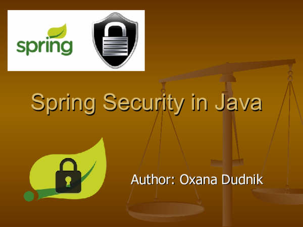 (PPT) Spring Security in Java