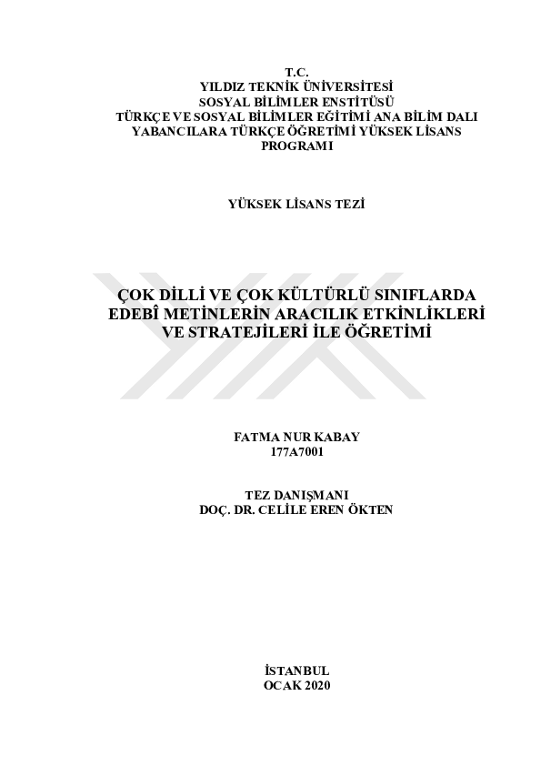 Pdf Cok Dilli Ve Cok Kulturlu Siniflarda Edebi Metinlerin Aracilik Etkinleri Ve Stratejileri Ile Ogretimi Teaching Literary Texts With Mediation Activities And Strategies In Plurilingual And Pluricultural Classrooms Fatma Nur