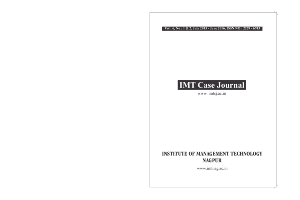 (PDF) IMT Case Journal INSTITUTE OF MANAGEMENT TECHNOLOGY NAGPUR